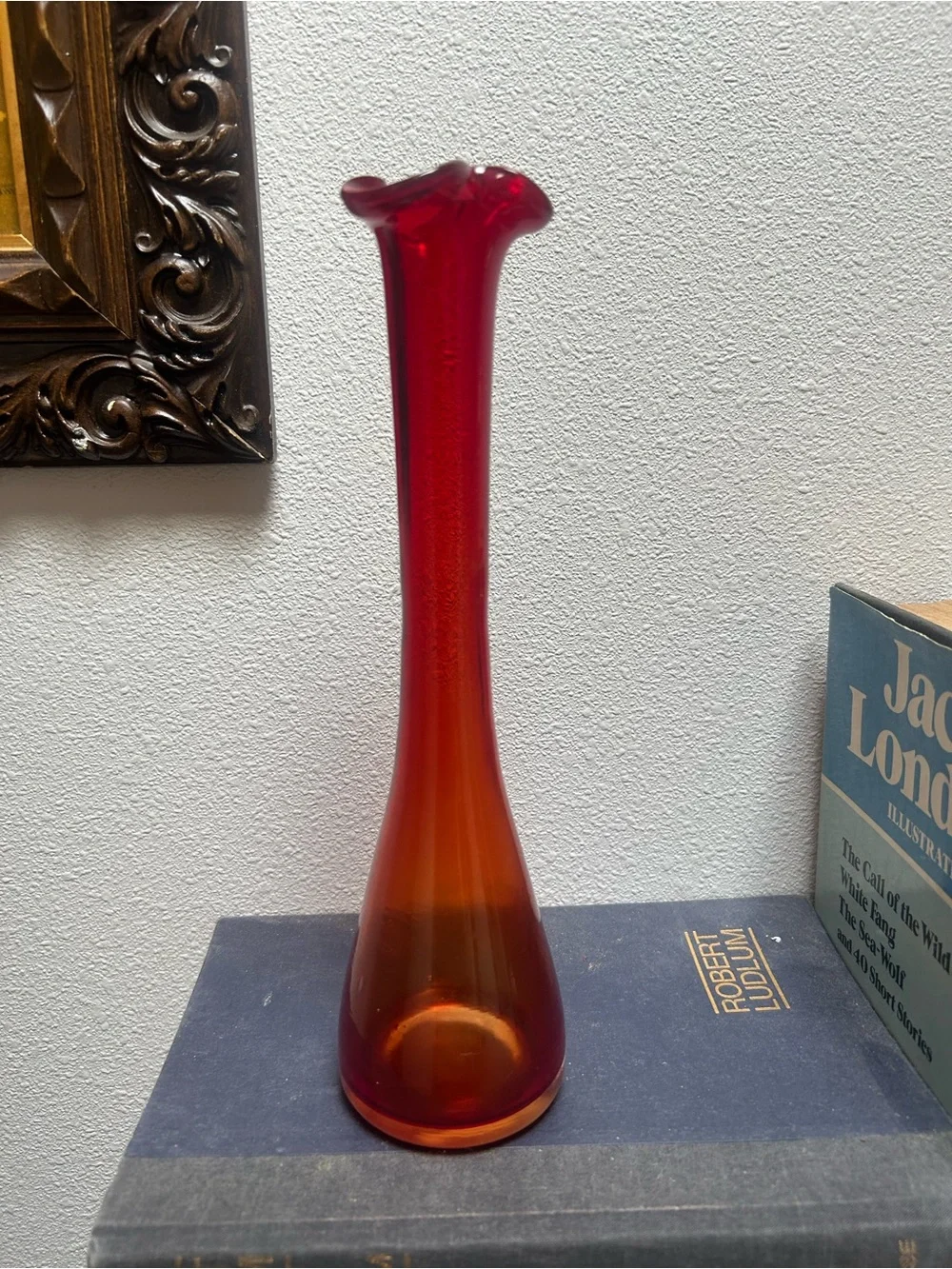 Vintage Amberina Bud Vase